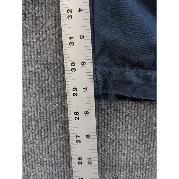 Mens Izod Chino Shorts Size 36 Blue Button Back Pockets 100% Cotton - Picture 9 of 9